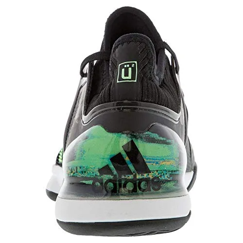 adidas Adizero Ubersonic 2.0 Shoe - Men's Tennis Core Black/Glow Green/Orange