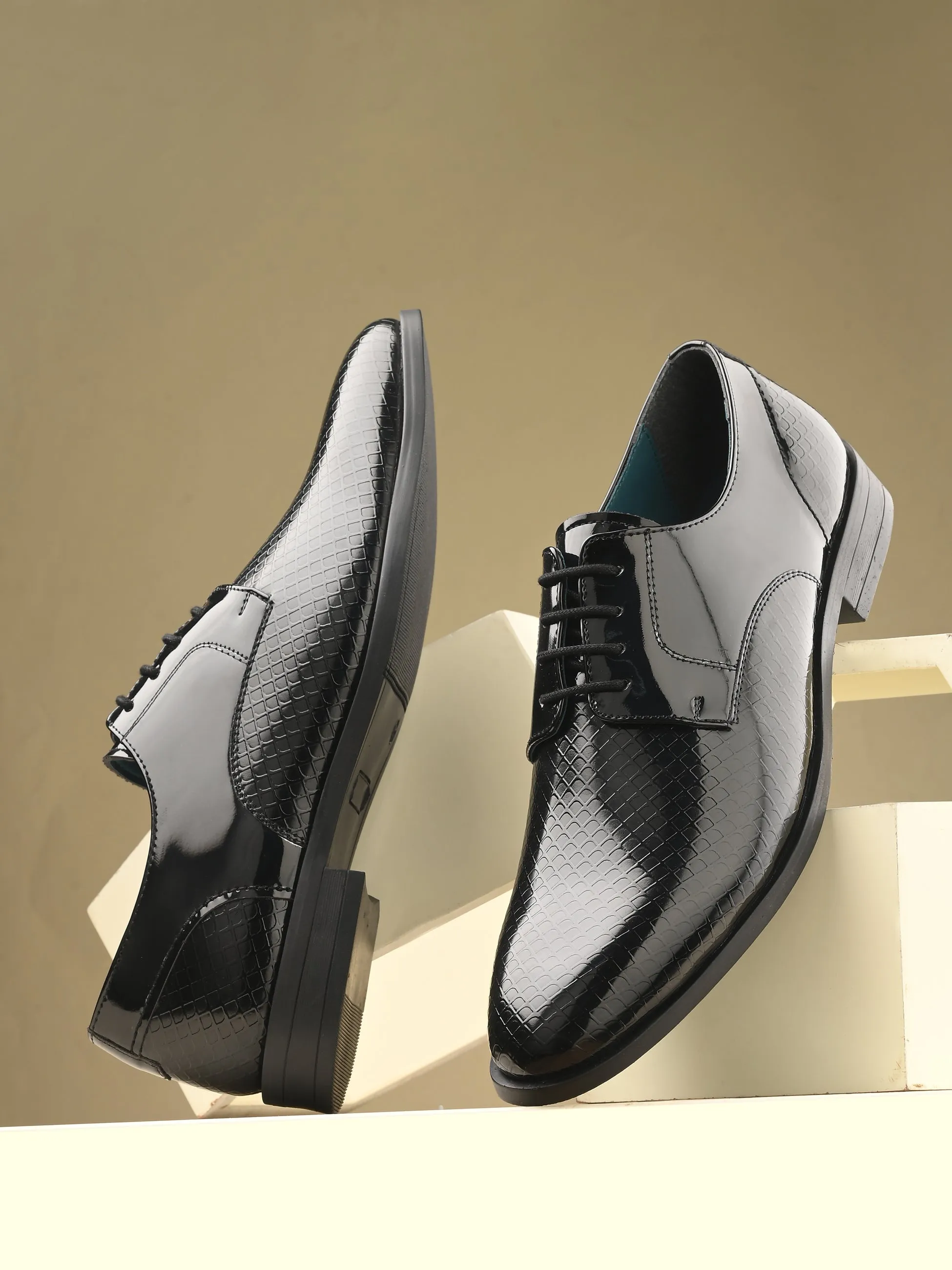 Balmoral Black Derby Shoes