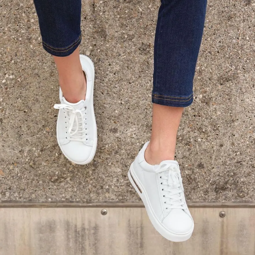 Bend Leather Sneaker - White