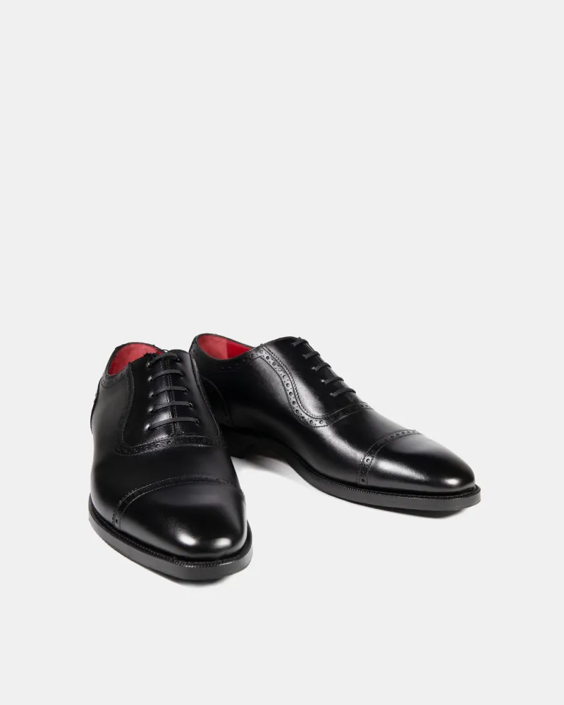 Black Brogue Oxford with Rubber Half Soles