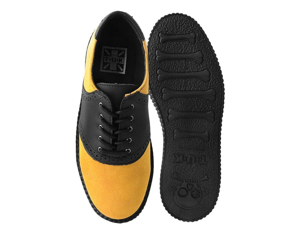 Black TUKskin™ & Mustard Suede Saddle Oxford