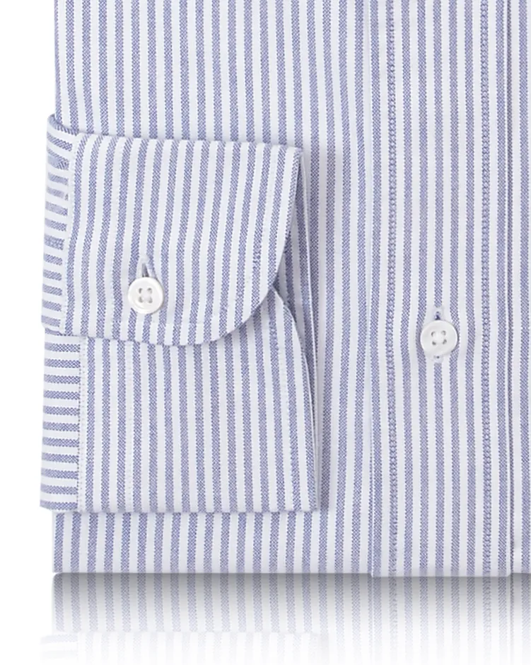 Business Blue Candy Stripes Oxford Shirt