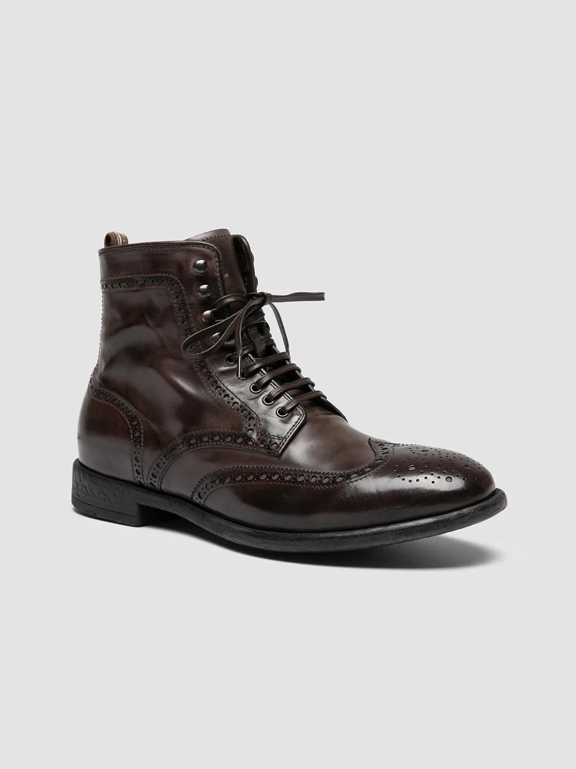 EMORY CAOU 016 - Dark Brown Leather Boots