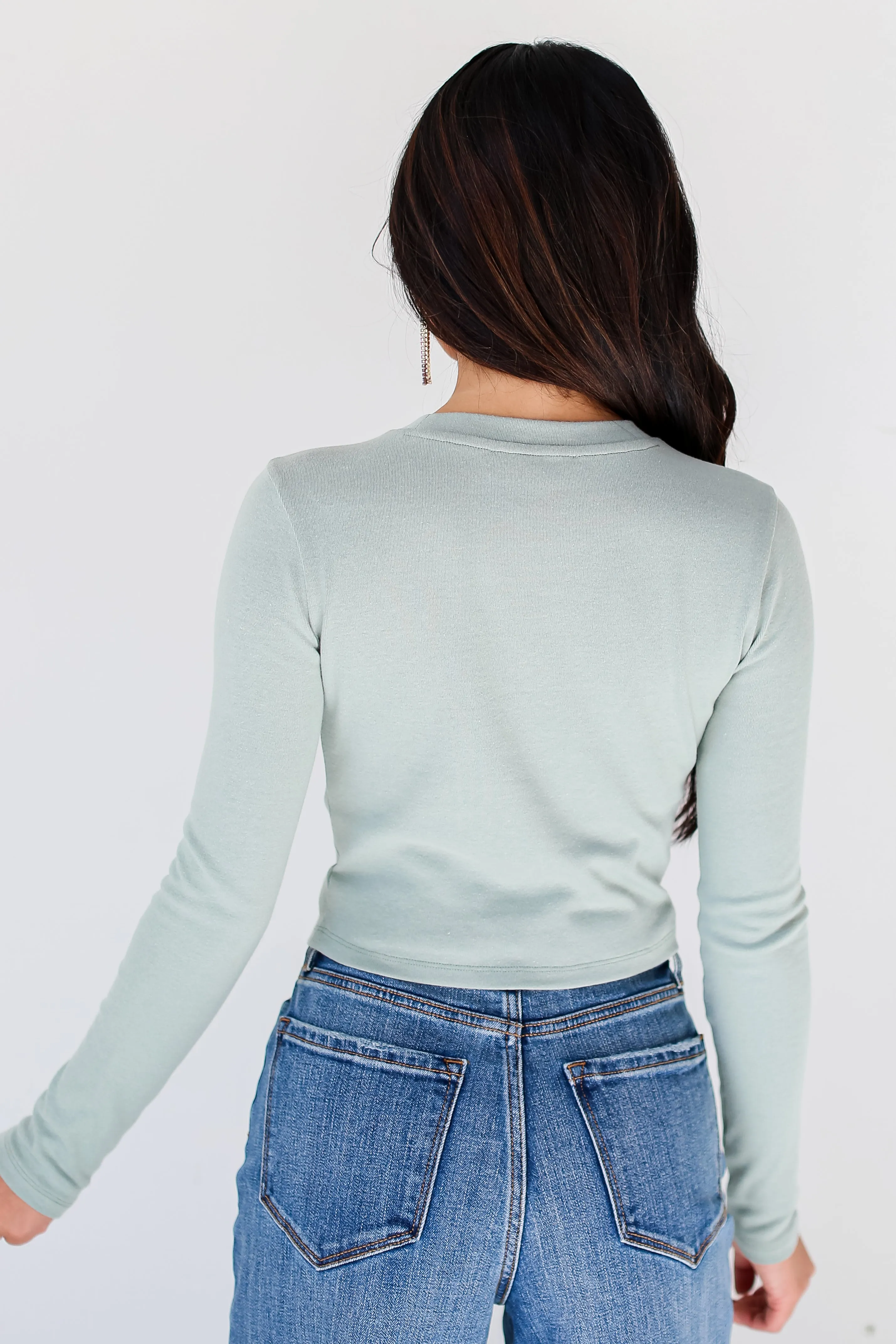 FINAL SALE - Versatile Cutie Everyday Long Sleeve Crop Top