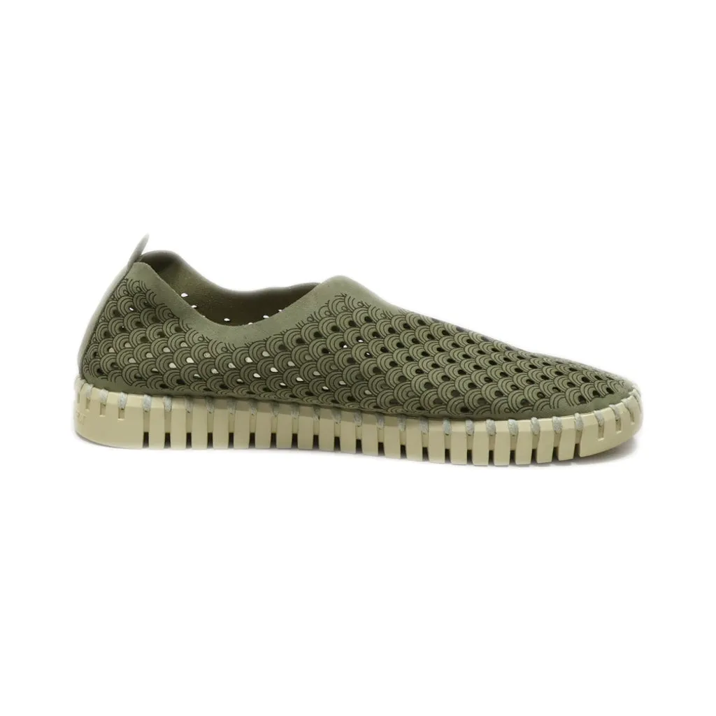 Ilse Jacobsen Hornbaek Slip Ons Fabric Green Colour For Women