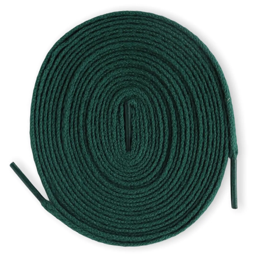 Jordan 1 Laces Basics Flat Thin - Spartan Green Laces | Team Green | Oxidized Green (INSTOCK)