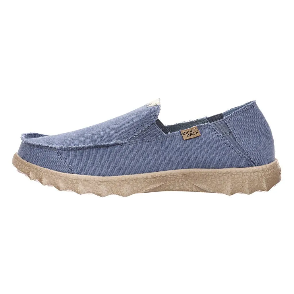 Kickback Couch Mid Blue Canvas Mens Slip On Shoes