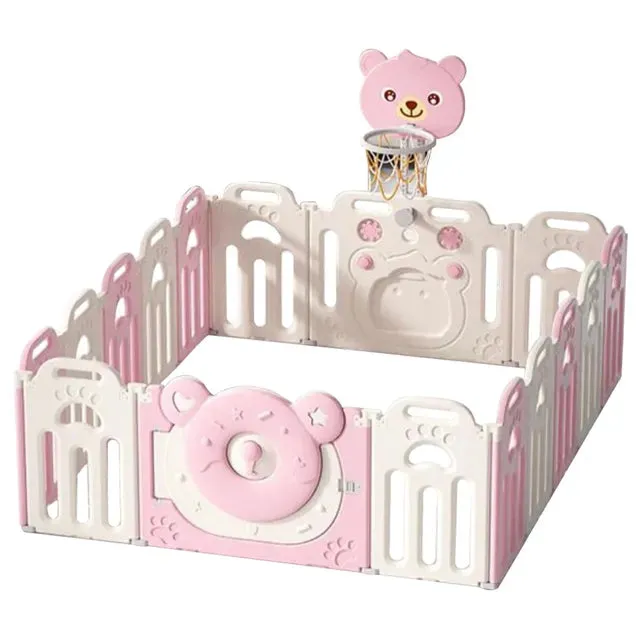 Little Angel Kids Playpen (Pink) - 163 x 163 x 65 cm