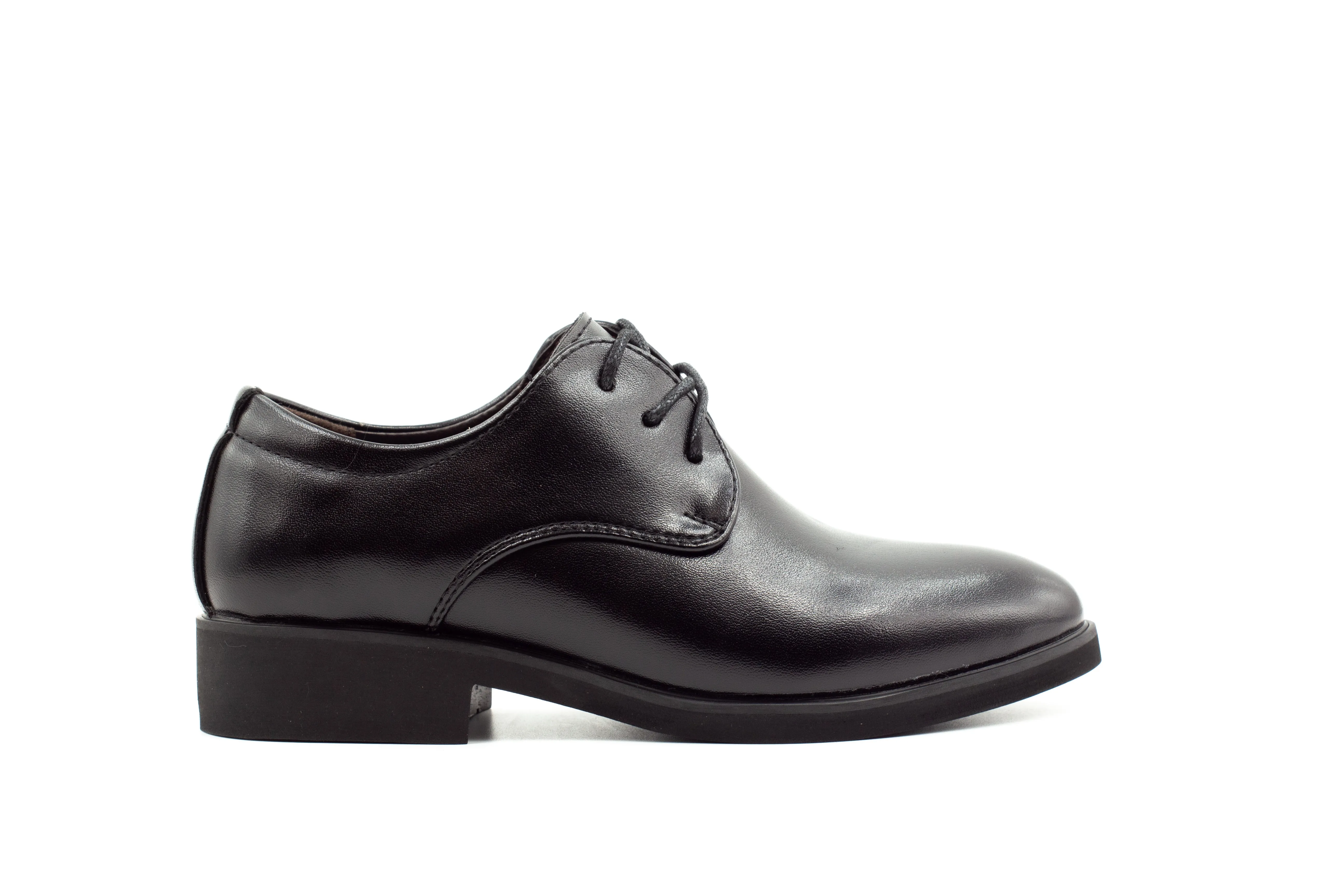 Mens London Derby Shoes - Matte Black