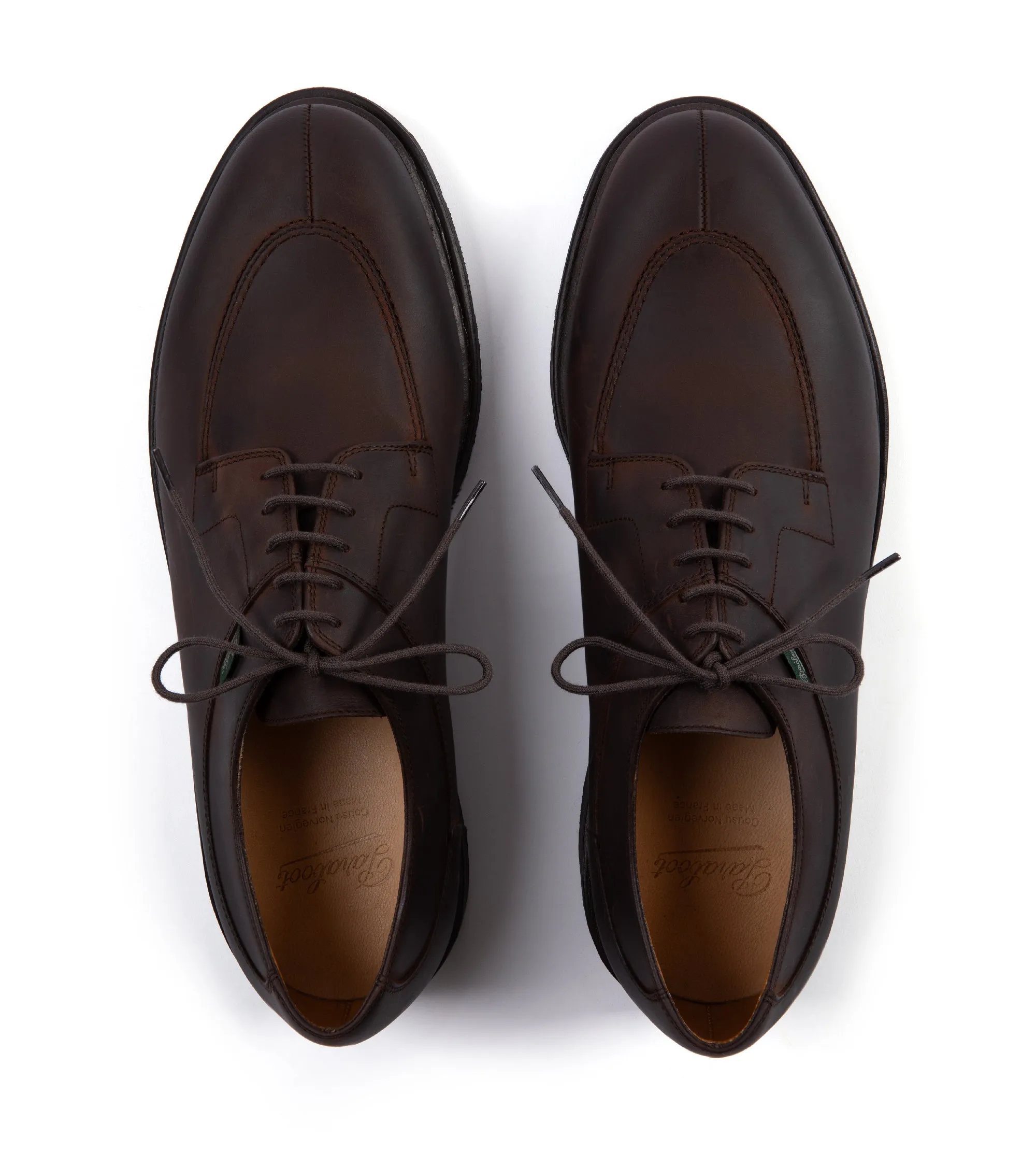 Paraboot Avignon Nubuck Shoe: Dark Brown