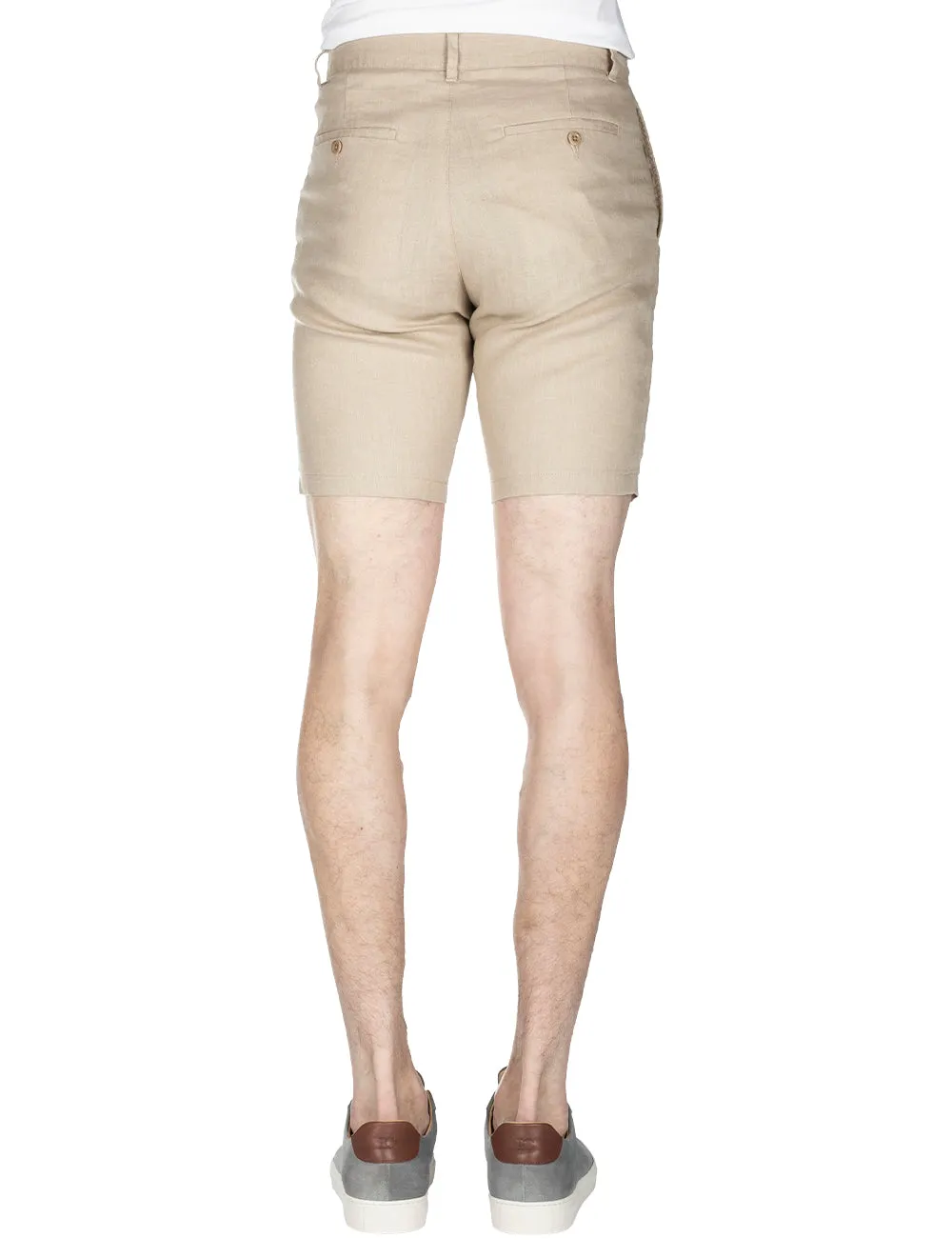 Relaxed Linen Drawstring Shorts Dry Sand