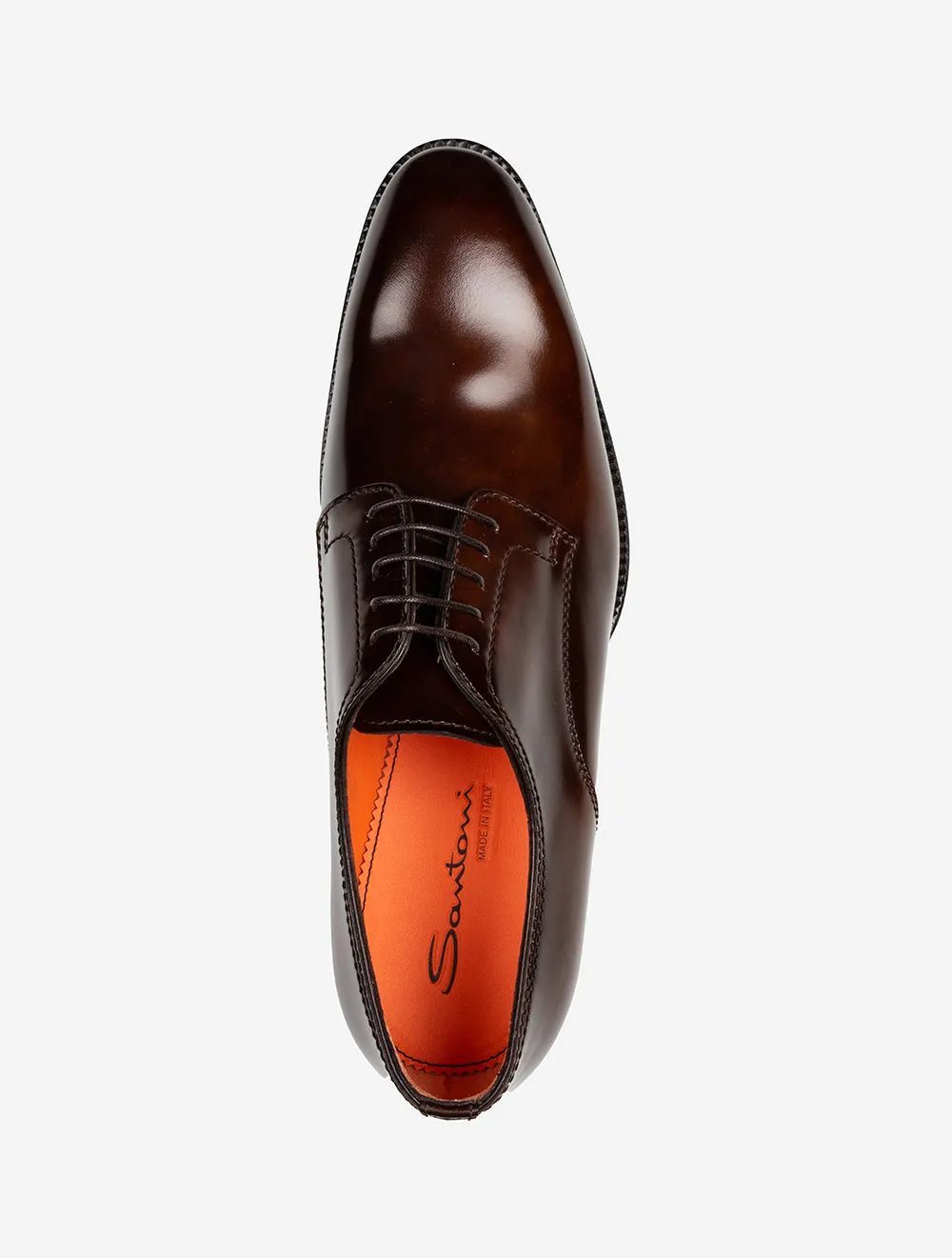 SANTONI Derby Shoe Brown