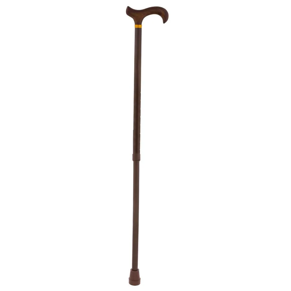 Scratch and Dent Brown Designer Adjustable Derby Walking Cane V1695