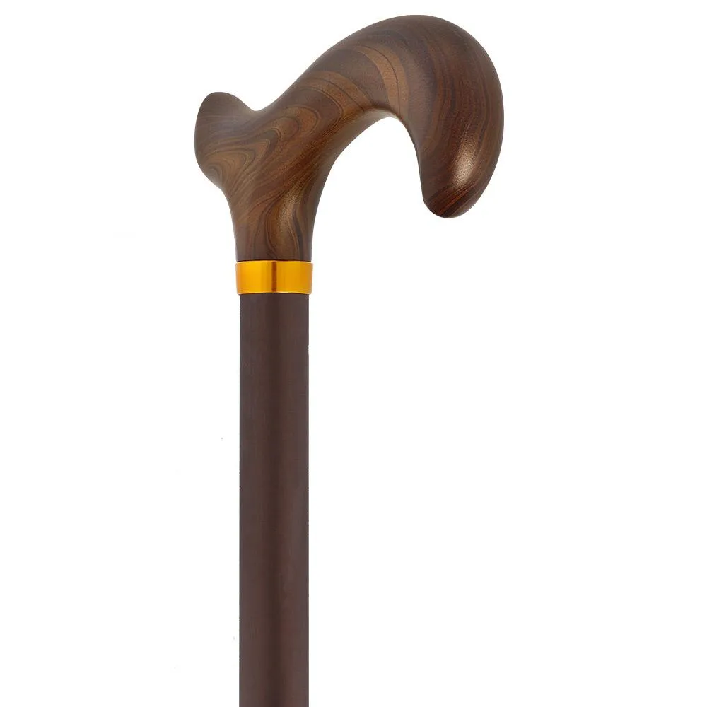 Scratch and Dent Brown Designer Adjustable Derby Walking Cane V1695