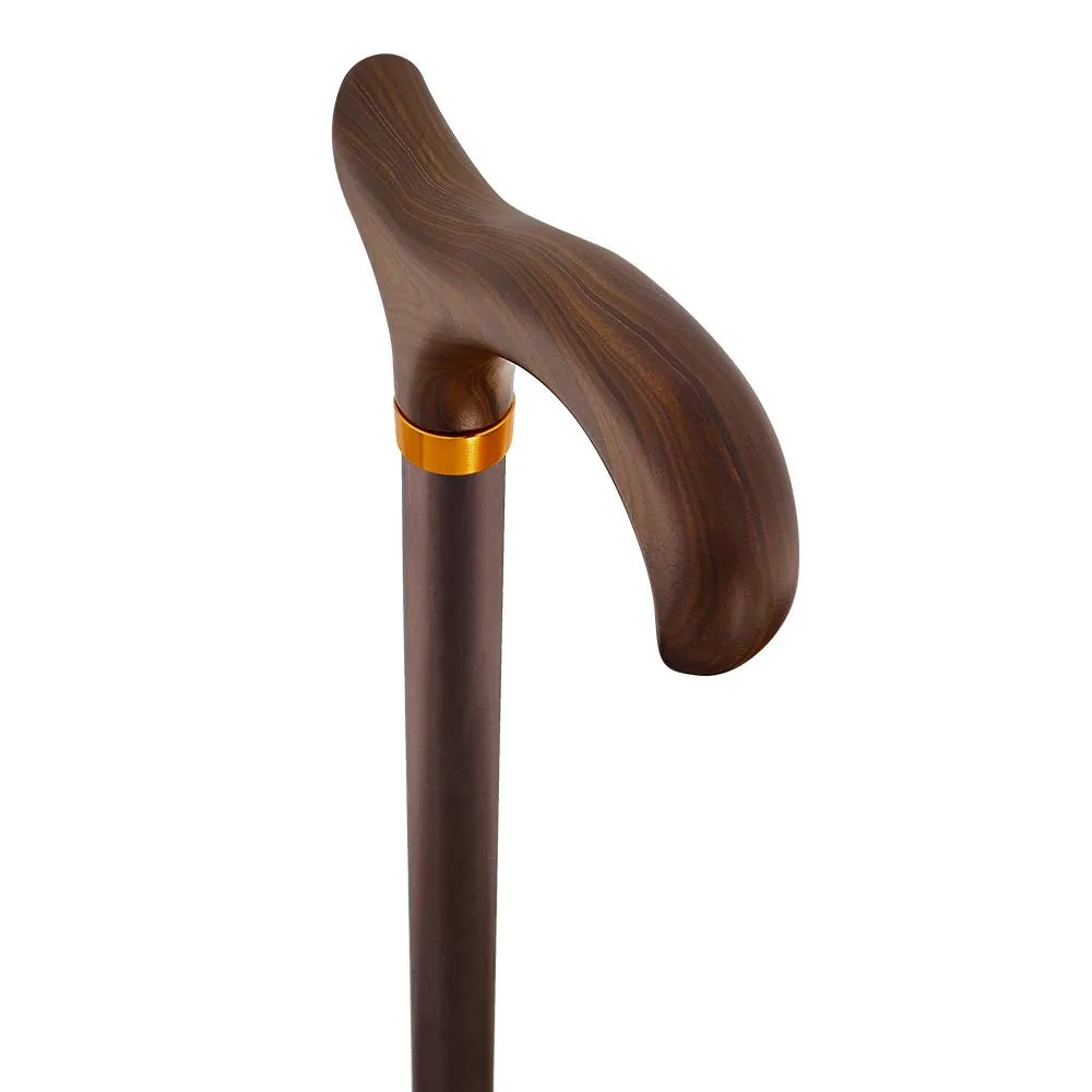 Scratch and Dent Brown Designer Adjustable Derby Walking Cane V1695