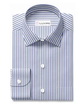 Shades of Blue University Stripes Oxford