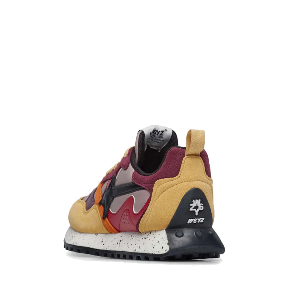 Sneakers Donna W6YZ Loop-W. in Tessuto Tecnico Suede e Pelle colore Fire Cipria Burgundy