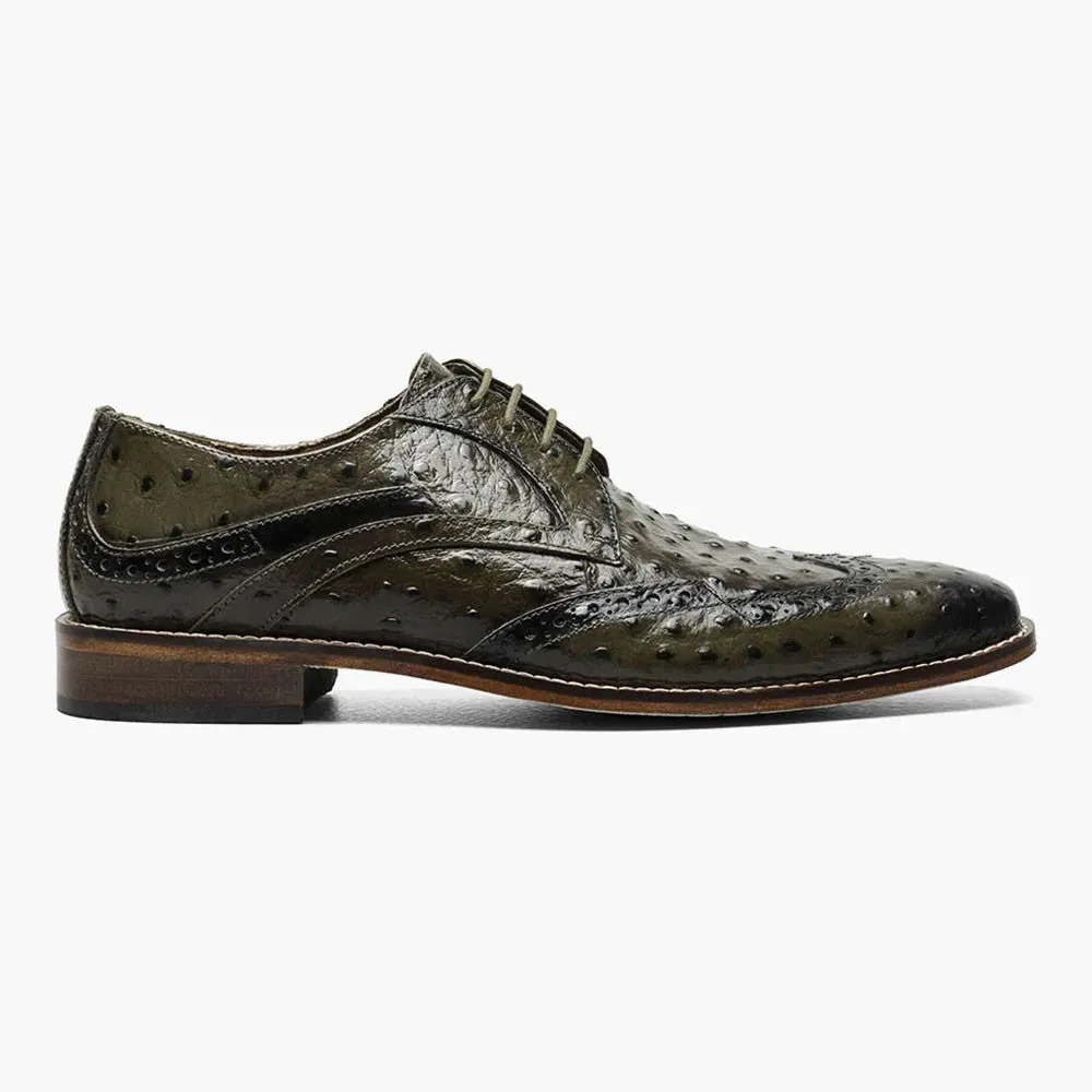 Stacy Adams GENNARO Olive Wingtip Oxford Shoes