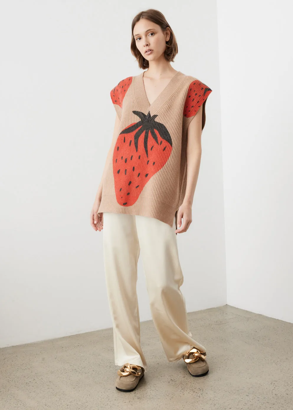 Strawberry V-Neck Vest