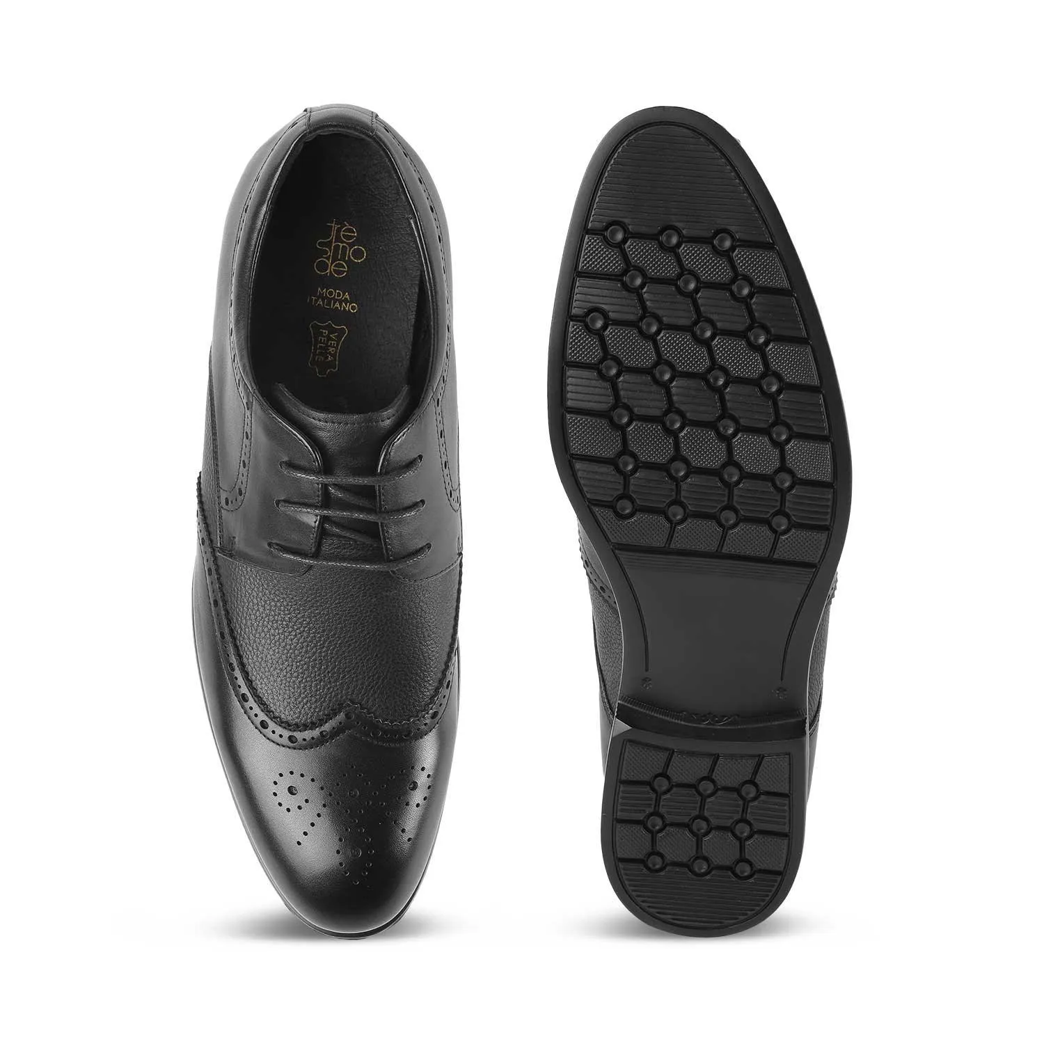 Tresmode St.James Black Men's Oxford Brogue Lace Ups