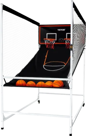 Vevor Arcade Basketball Game 7.5' Indoor 2-Player Dual Shot with 8 Game Modes and Electronic Scoreboard New