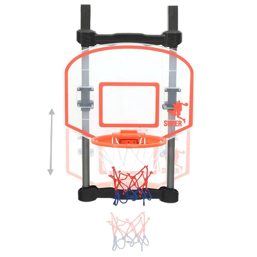 vidaXL Children Basketball Play Set for Door Adjustable - Fun Basketball Game for All Ages