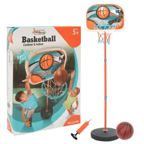 vidaXL Portable Basketball Play Set - Adjustable Height 133-160 cm for Kids