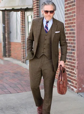 Vintage Glasgow Brown Tweed Suit