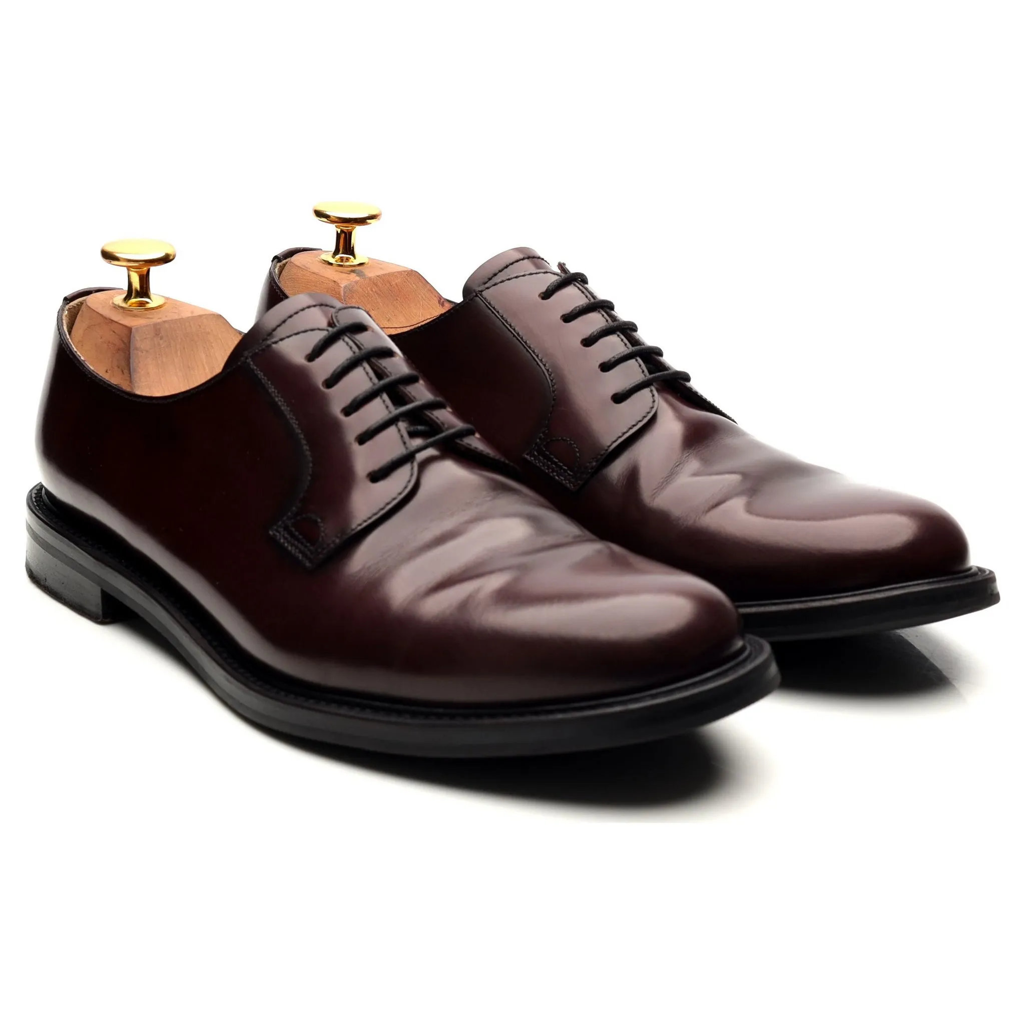 Women's 'Cindy' Burgundy Leather Derby UK 7 EU 40